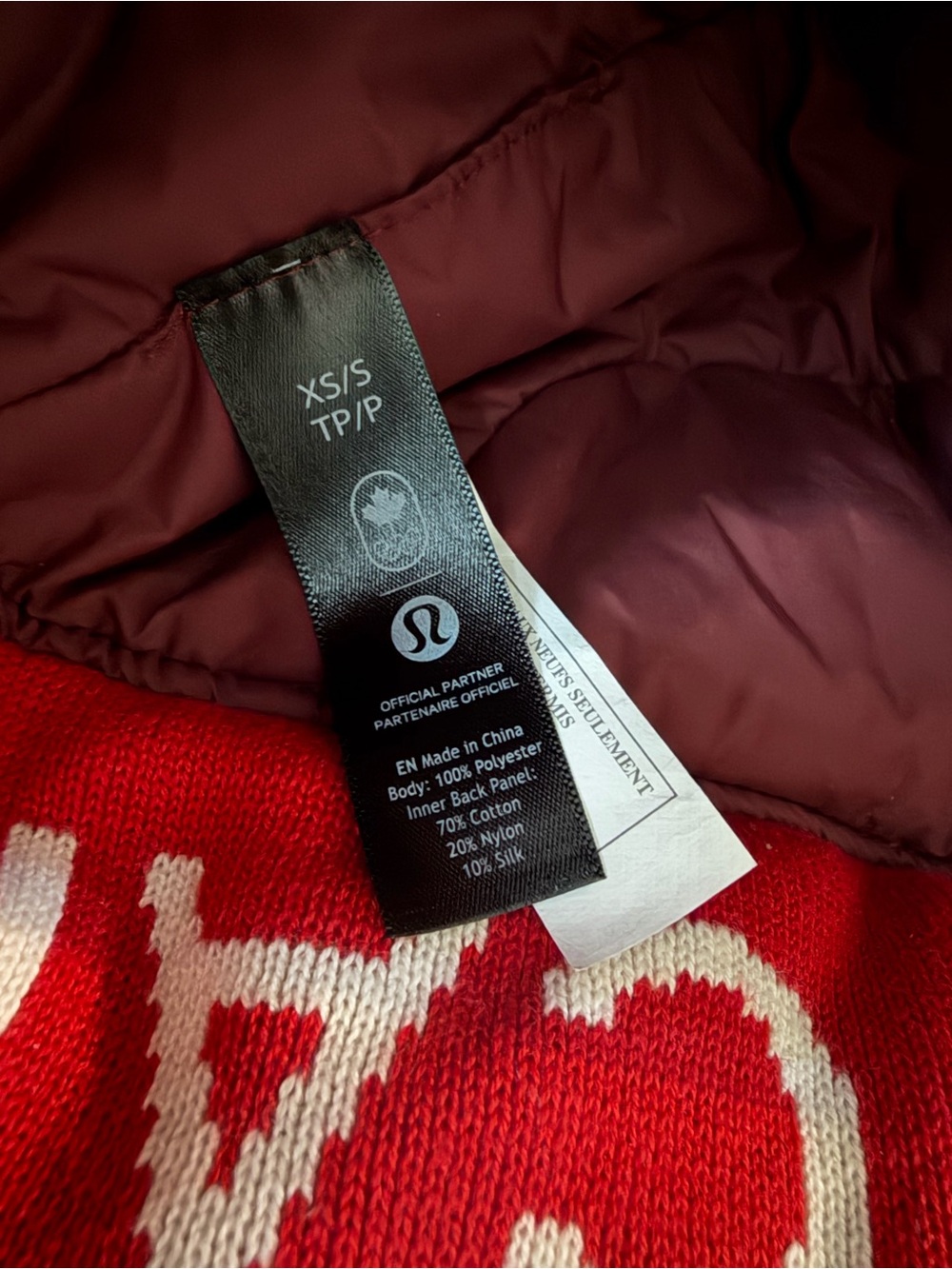 lululemon athletica Quilted Wine Red Brimmed Trapper Hat - Picture 8 of 14